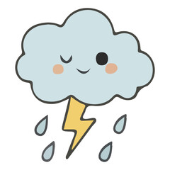 Cute Storm Cloud Illustration