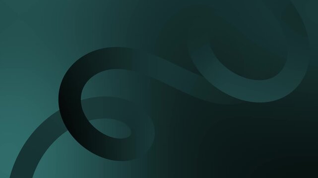 3D liquid gradient futuristic dynamic teal green abstract background wave swirl path animation