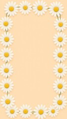 Obraz premium Daisy floral border design