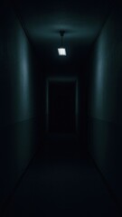 Fototapeta premium Dark mysterious hallway with light.