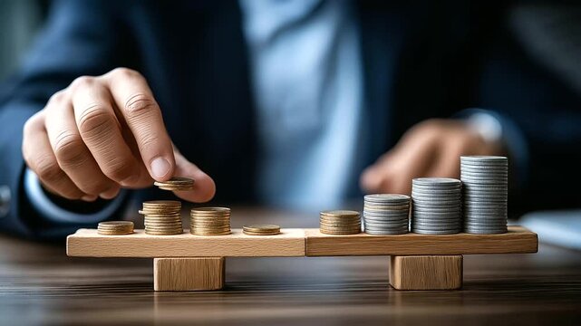 Advanced trustless wealth distribution algorithms icon concept showcasing fairness and equity in financial resources allocation, with copy space