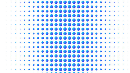 A blue and white pixelated pattern on a square