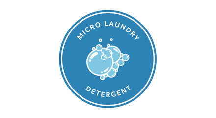 Micro Laundry Detergent Logo Design Icon.