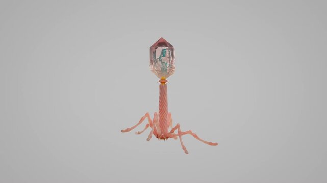 Bacteriophage anatomy, animation
