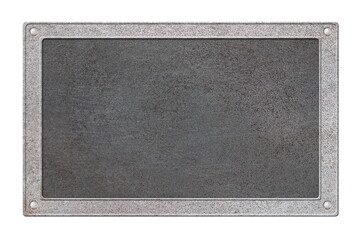 Fototapeta premium grey metal board isolated on white