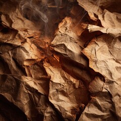 Crumpled Brown Paper Texture Background