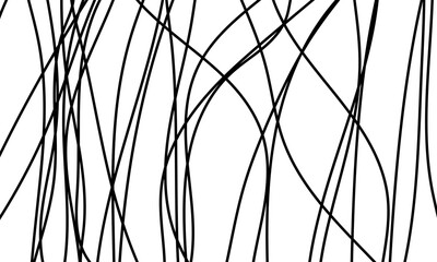 Abstract black lines on white background