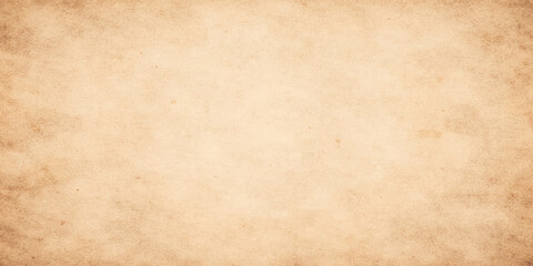 Obraz premium A worn sheet of ancient parchment with a stained beige texture and vintage grunge design creates a damaged antique paper background featuring a brown retro sepia pattern on blank aged page