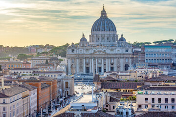 Obraz premium St. Peter's basilica in Vatican, center of Rome, Italy