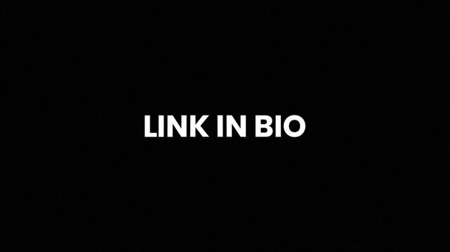Link In Bio Liquid Glitch Text Animation 4K for Social Media Traffic and Conversion Focused Marketing