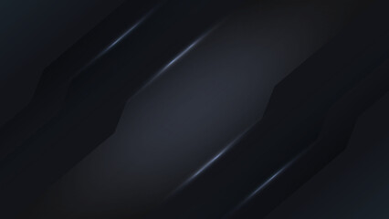 Premium black abstract background with dark diagonal lines and glow
