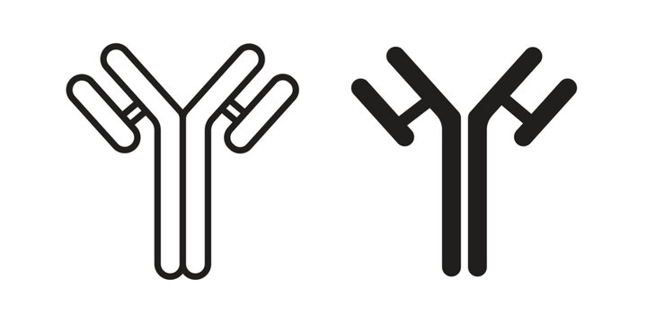 Antibody icon. Simple outline style concept. Thin line vector illustration.