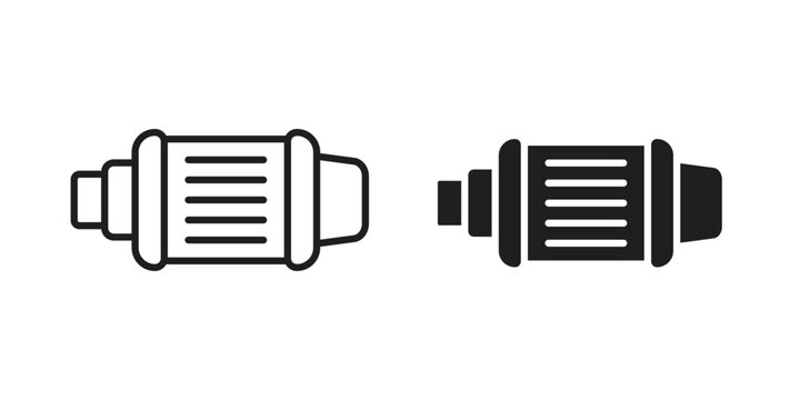 Car alternator icon. Simple outline style concept. Thin line vector illustration.