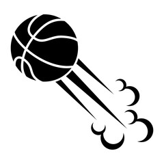 Basketball icon vector. Three pointer Illustration sign. Throwing the ball symbol or logo. © Denys
