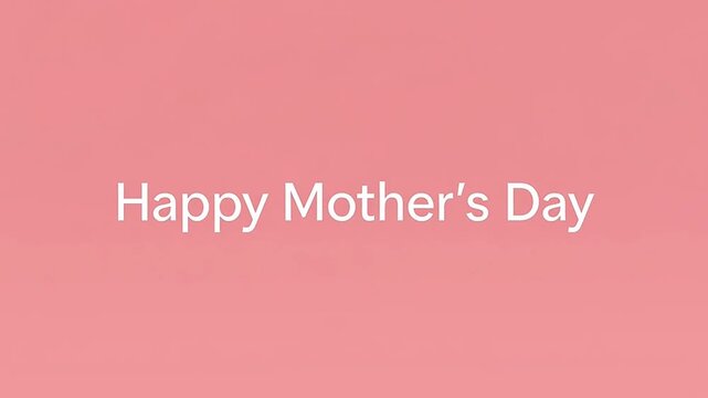 Mother's Day greeting video animation transitioning through numbered countdown to final message