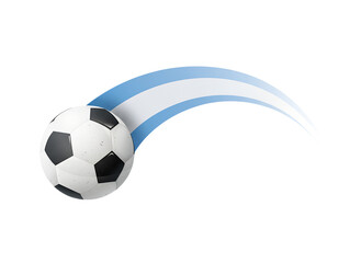 Football with Argentina national flag colorful trail. Vector illustration design for soccer football championships, tournaments, games. Element for invitations, flyers, posters, See Less
