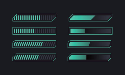 サイバーデザインのプログレスバー・ローディングゲージセット