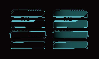 サイバー風ネオン見出しフレーム・UIパネルセット