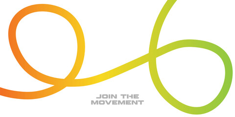 Vector Rainbow Spiral Ribbon with Abstract Gradient Lines and Modern Wave Pattern