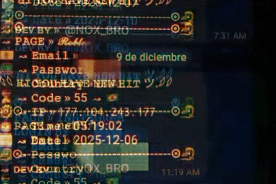 Script code on monitor, closeup. Software development concept