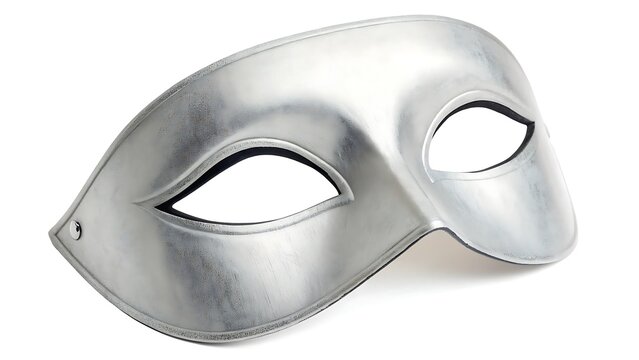 Silver phantom mask for theatrical performances and fancy dress