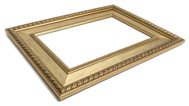 Ornate gold picture frame with intricate details