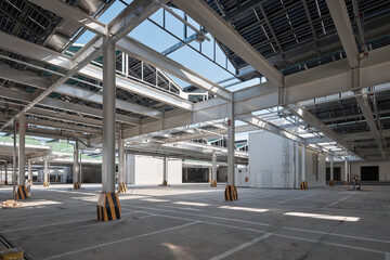 Obraz premium Clean modern interior architecture with empty space, neutral colors, and contemporary design.