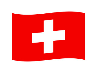 シンプルなスイスの国旗イラスト素材4