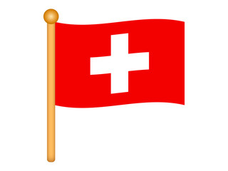 スイスの国旗イラスト素材