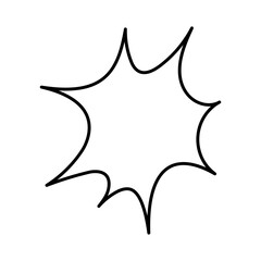 シンプルなとげとげの吹き出し