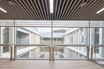 Obraz premium Clean modern interior architecture with empty space, neutral colors, and contemporary design.