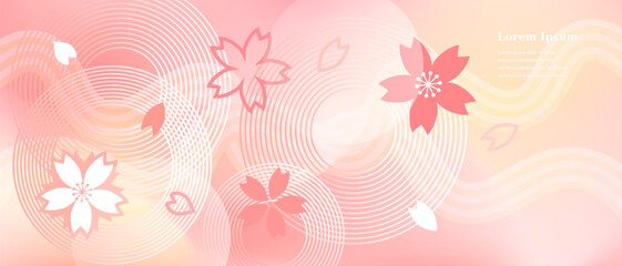 幾何学 抽象 桜 花 サークル 春 背景