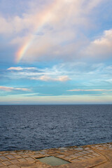Tęcza nad salt pans na Gozo 2026 © Krzysiek Cegiełka