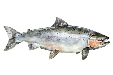 Obraz premium Detailed watercolor fish illustration