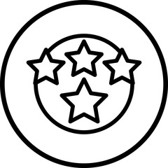 Obraz premium Product Rating Line Icon Style