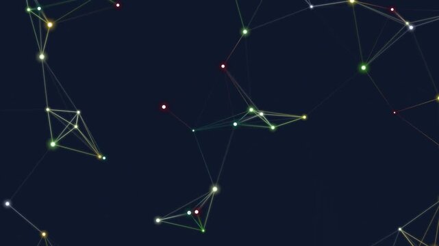 Constellation Patterns in Dark Night Sky.