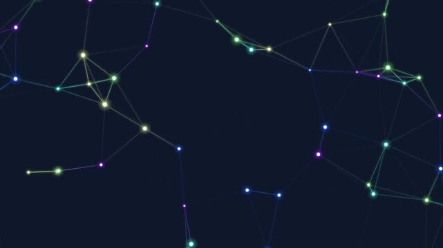 Constellations and Stars in Night Sky.