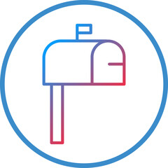 Obraz premium Mailbox Line Icon Style
