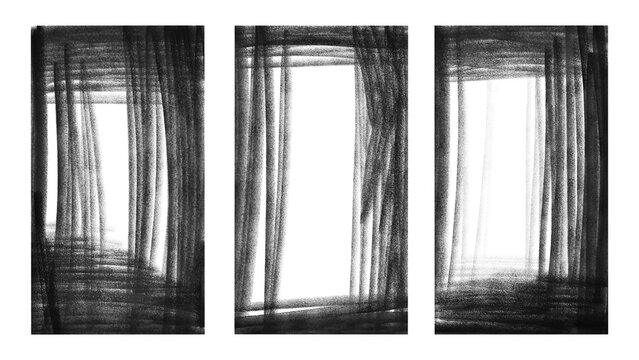 Dark Abstract Vertical Frames Background &ndash; Minimal Black Geometric Texture