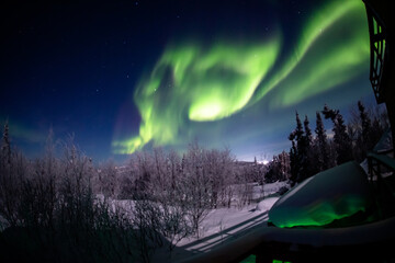 アラスカ　フェアバンクスのオーロラ