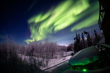 アラスカ　フェアバンクスのオーロラ