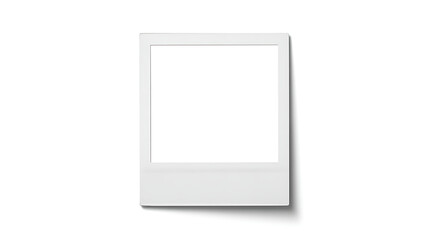 Slightly Tilted Square Instant Photo Frame with Clean White Space and Subtle Shadow for Creative Presentation