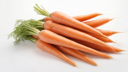 a bunch of carrots on a white background