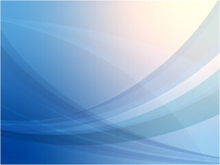 Abstract Deep Blue Gradient Curve Background with Soft Light