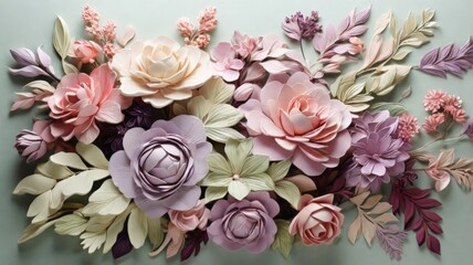 a bright bouquet of pink and purple flowers