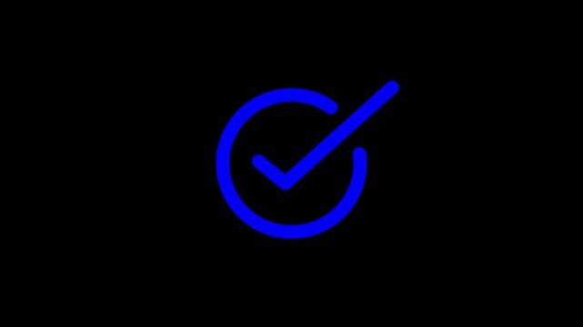 Check mark animation, tick mark icon, confirm icon motion, Represents approval, selection, and verification. Perfect for phone UI, app screens, and 4K motion graphics.
