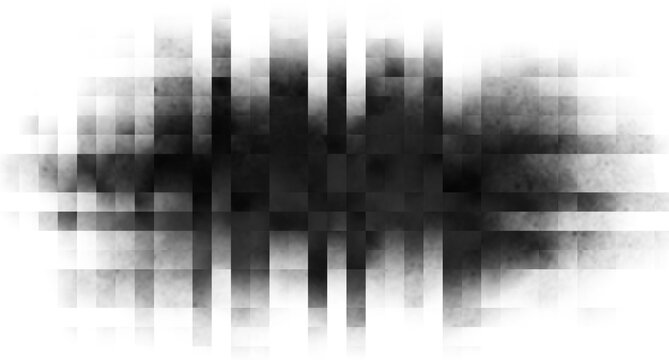Digital black smoke trail with pixel art effect for creative design