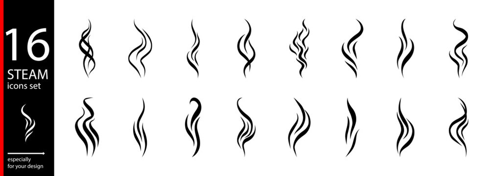 Steam line doodle and smell smoke icon with coffee logo warm. Fart scent bad and aroma tea cook with vector hot illustration. Cooking steam simple and handwriting smell flame with symbol smoke flow