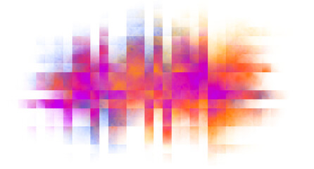 Obraz na płótnie Canvas Colorful pixelated vapor trail isolated on transparent background for overlays