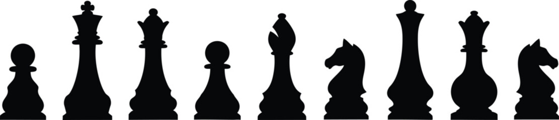 Chess pieces silhouette © Purple 2